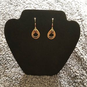 Maroon and Gold Earrings